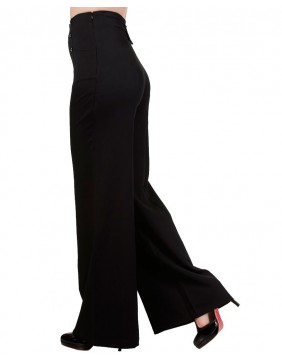 Banned stay away trousers black wide leg