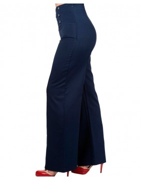 Banned stay away trousers wide leg navy