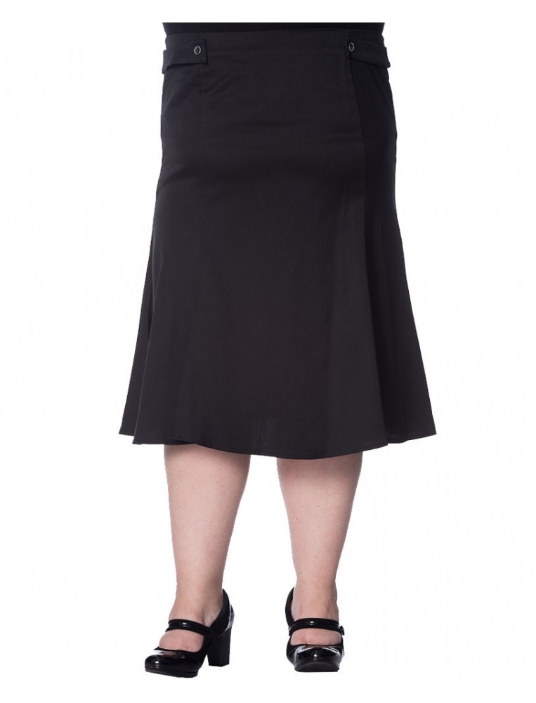 Banned Elegance Black Wavy skirt front