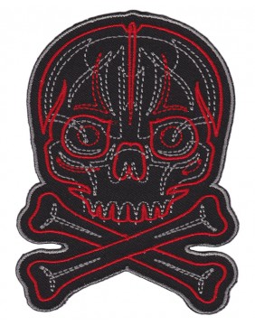 Pinstriped Skull Patch