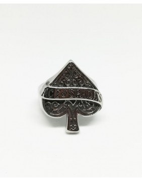 Ace of Spades Steel Ring