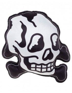 Sourpuss Skull and Bones Pillow