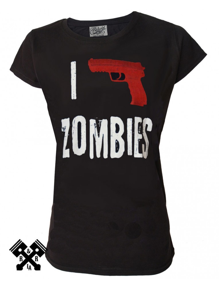 Camiseta de mujer I kill zombies para mujer marca Darkside