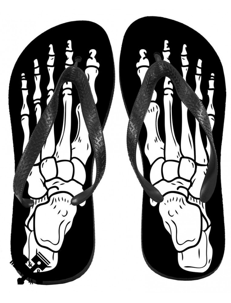 Unisex Skeleton Flip Flops from Darkside