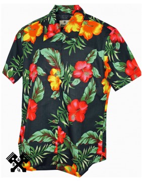 Karmakula Soho Black Hawaiian Shirt for woman