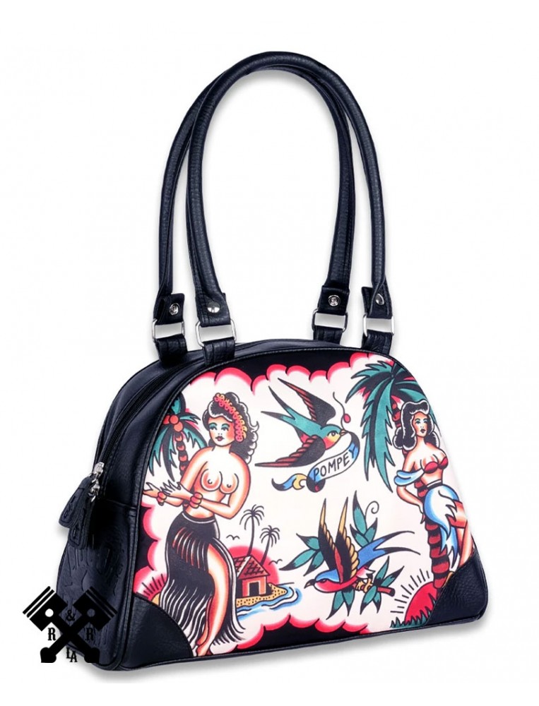 Bolso de mano tipo bolera Aloha para mujer marca Liquorbrand