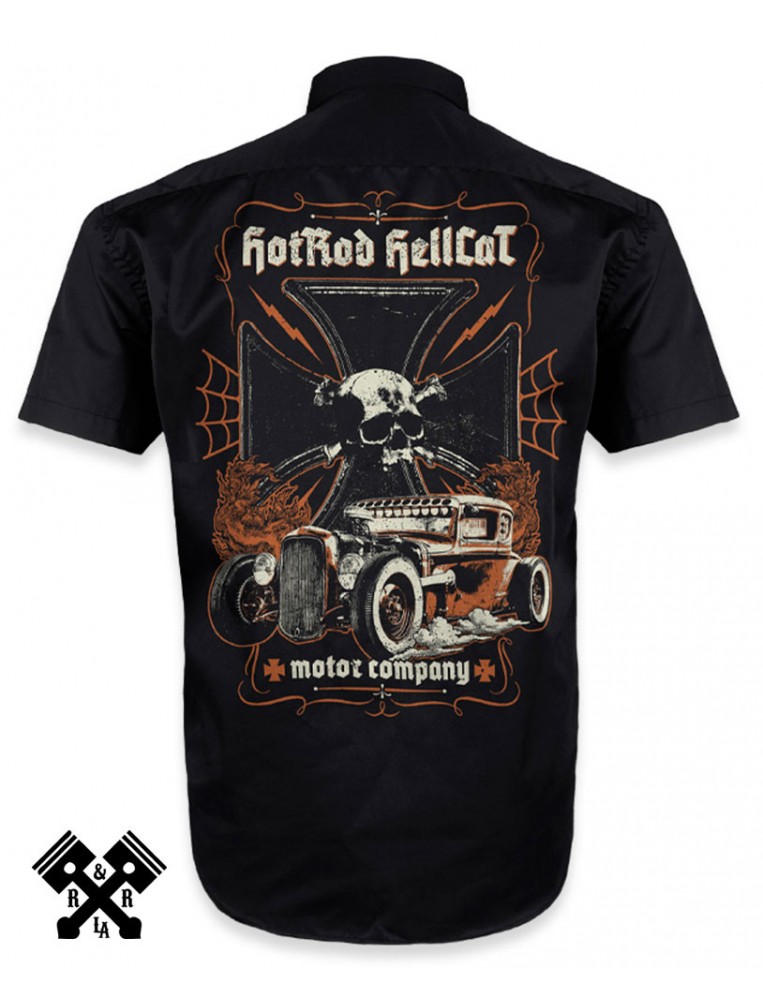 Hotrod Hellcat Motor Company Work Shirt for man, Back