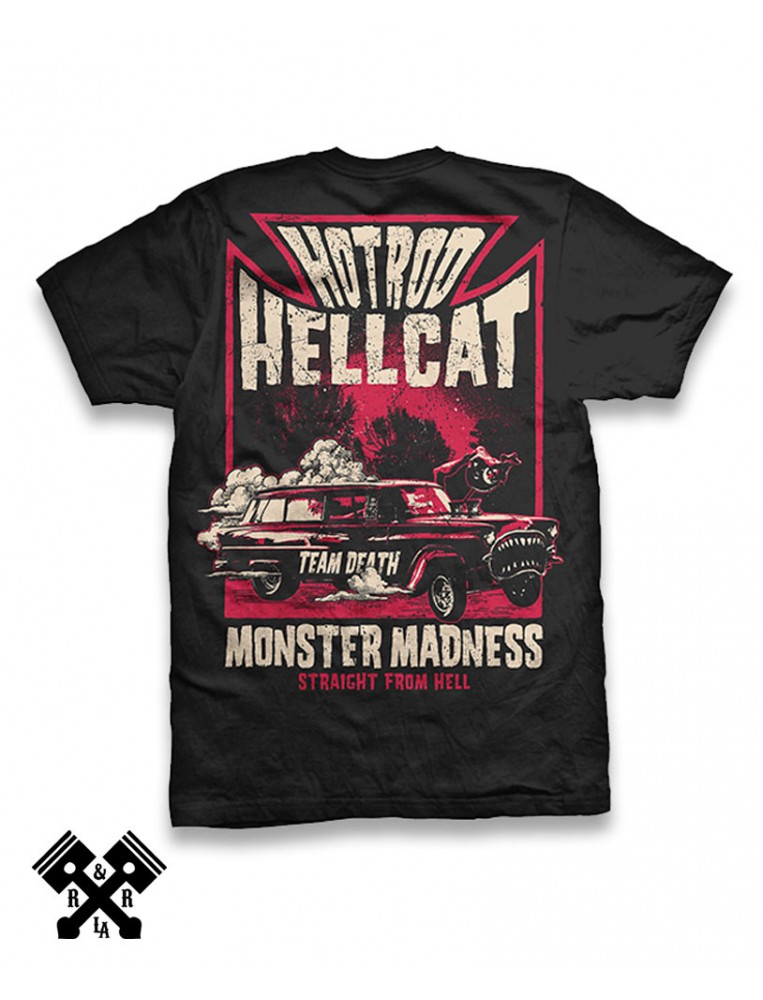 Camiseta Monster Madness de Hotrod Hellcat para hombre, espalda