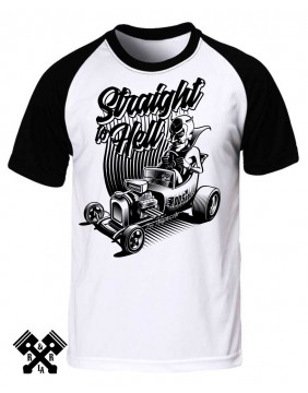 RNR Straight to Hell Raglan T-shirt for man