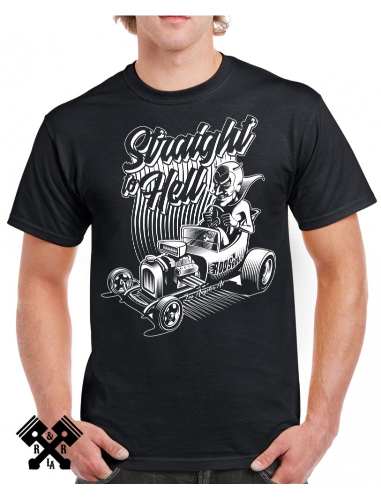 RNR Straight To Hell Black T-shirt for man