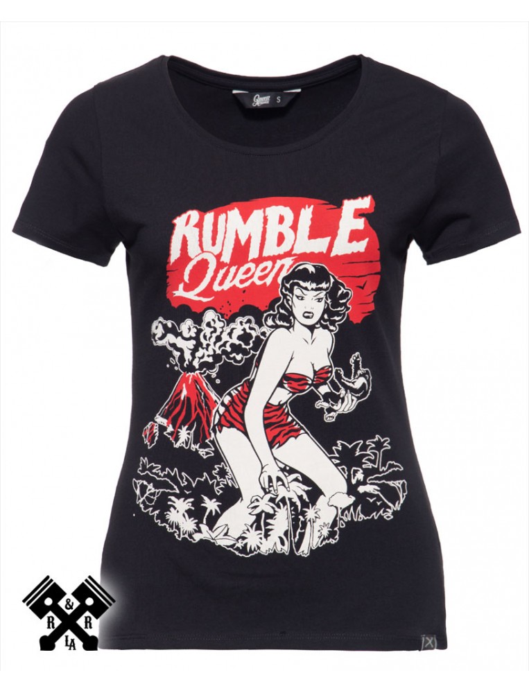 Camiseta Rumble Queen marca Queen Kerosin para mujer, frontal