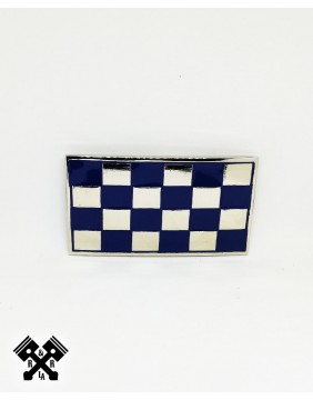 Checked Belt Buckle Blue, front