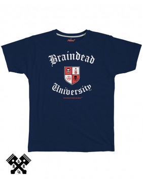 Camiseta BrainDead University, color azul, marca FBI