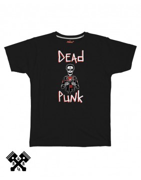 Camiseta negra, Dead Punk, marca FBI
