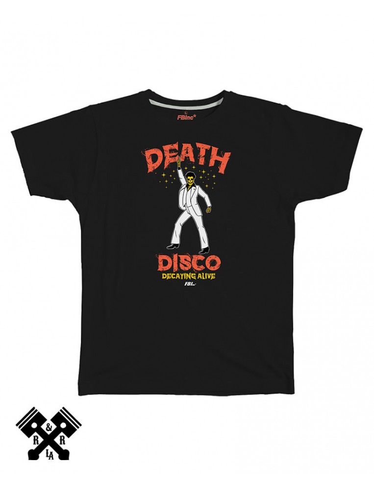Camiseta Death Disco negra, marca FBI