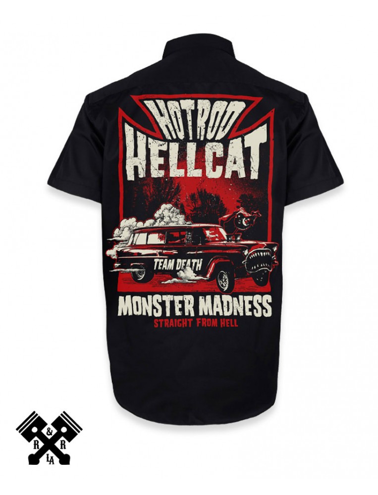 Hotrod Hellcat Monster Madness Work Shirt back
