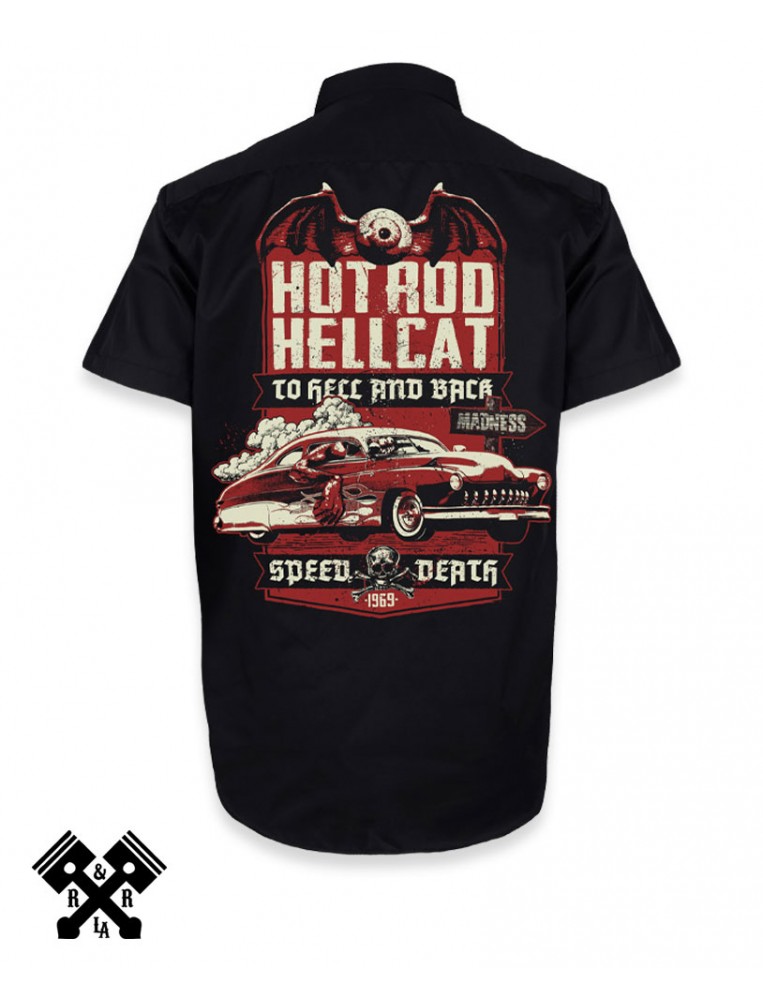 Hotrod Hellcat Speed Death Work Shirt back