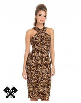 Voodoo Vixen Lauren Leopard Dress, front view