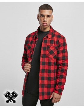Padded Checked Flannel Shirt, model front