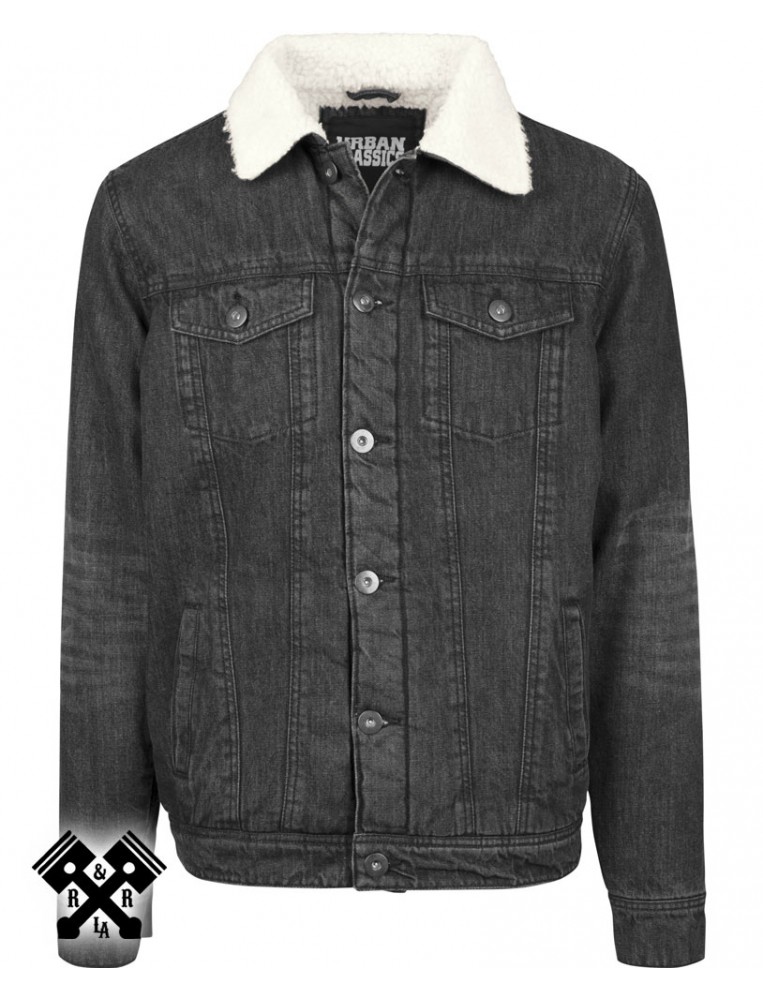 Urban Classics Sherpa Denim Jacket, front