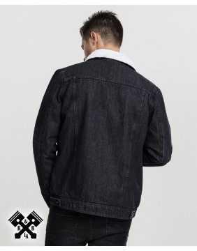 Urban Classics Sherpa Denim Jacket, model back