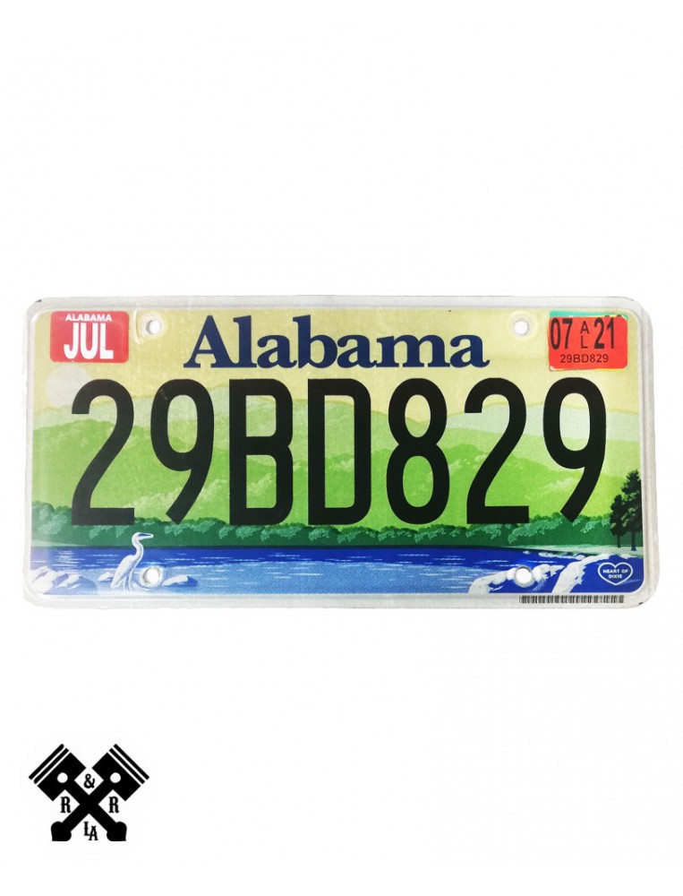 Matricula Original Americana de Alabama 2021 29BF829