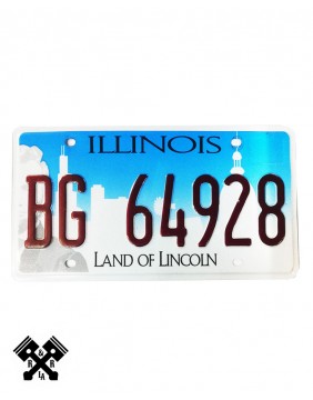 License Plate Illinois BG64928