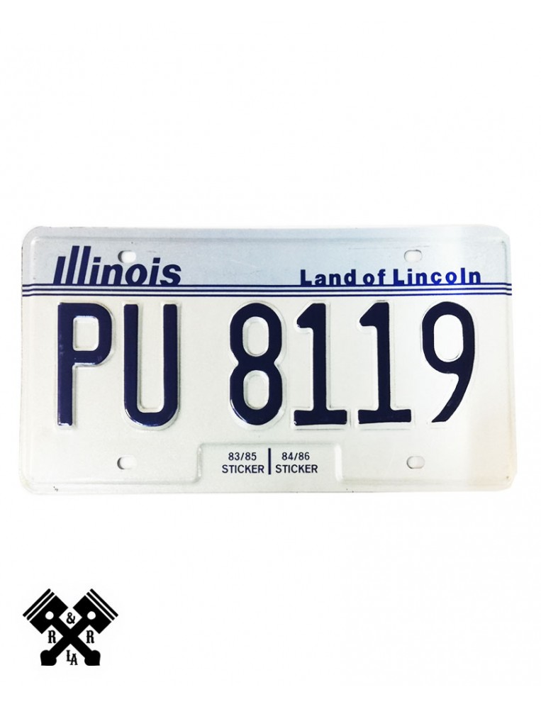 License Plate Illinois PU8119