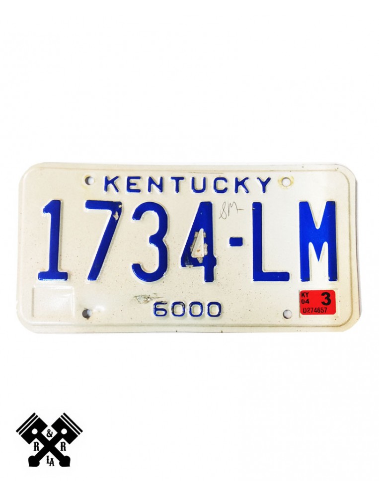 License Plate Kentucky 1734LM