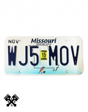 Plate Missouri WJ5MOV