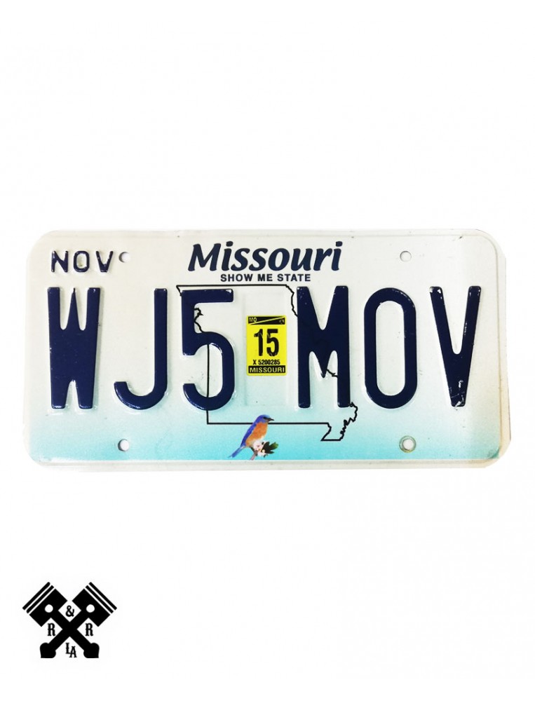 Matricula Missouri WJ5MOV