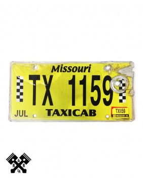 License Plate Missouri Taxi TX1159