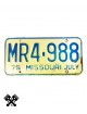 License Plate Missouri MR4988 '75 Main