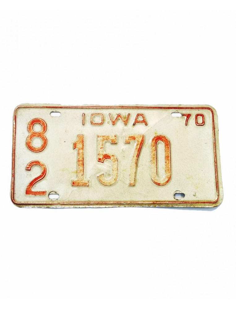 License Plate Iowa 821570 '70