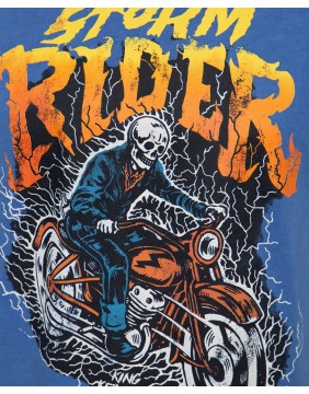 Camiseta Storm Rider de King Kerosin, detalle impresion
