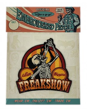 Parche Freakshow, marca Retro-a-go-go, empaquetado