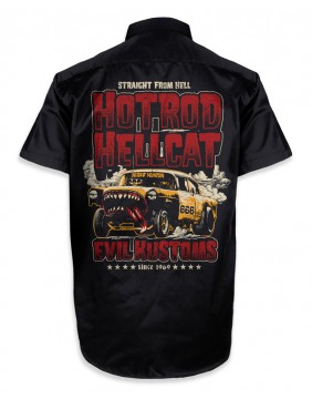 Hotrod Hellcat Evil Kustoms Work Shirt, back