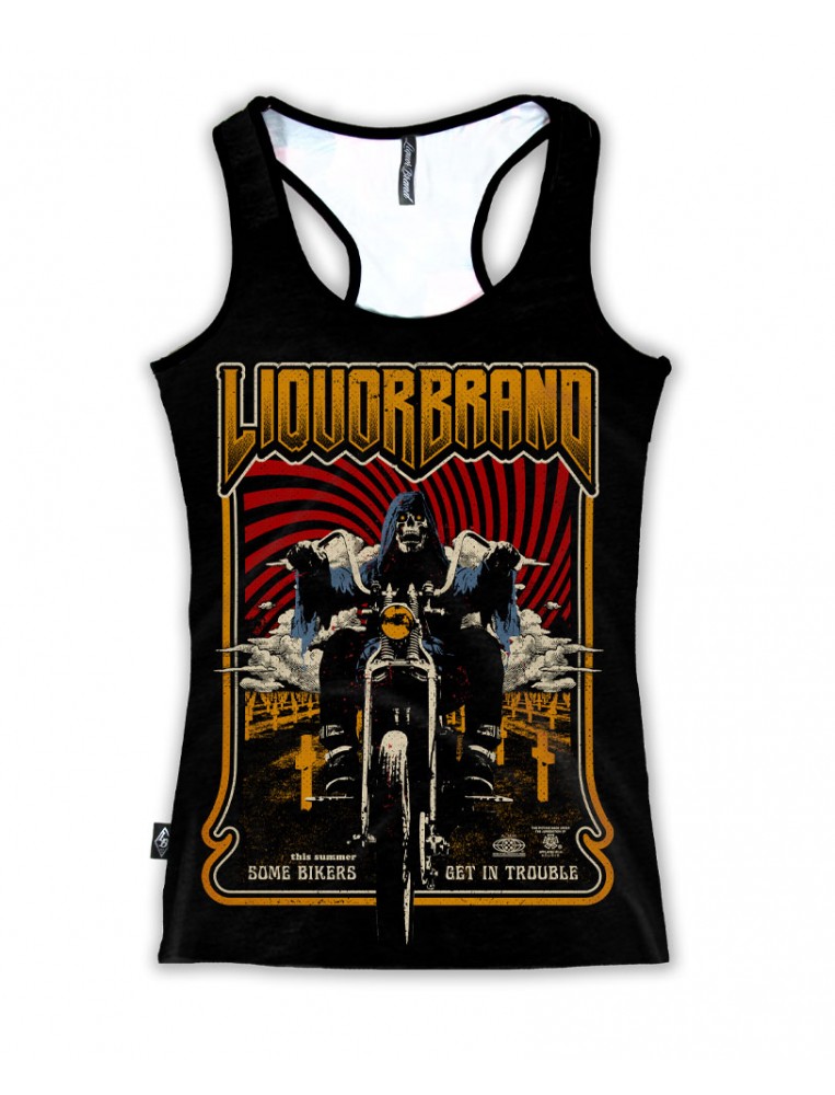 Camiseta de mujer tirantes Reaper marca Liquorbrand