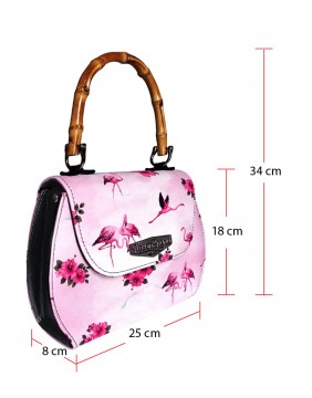 Liquorbrand Flamingos Pink Bag, measurements