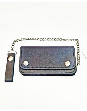 Billetera Piel Biker Mediana, frontal