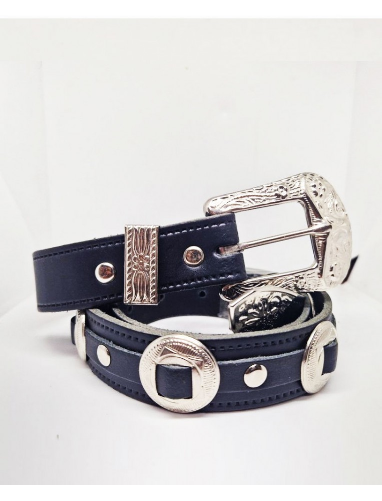 Cinturon Piel Western Negro