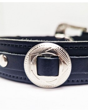 Cinturon Piel Western Negro, ornamento